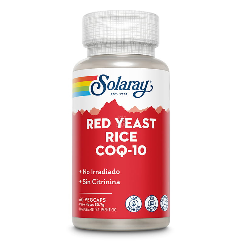Solaray Red Yeast Rice Plus Q10 60 Cápsulas