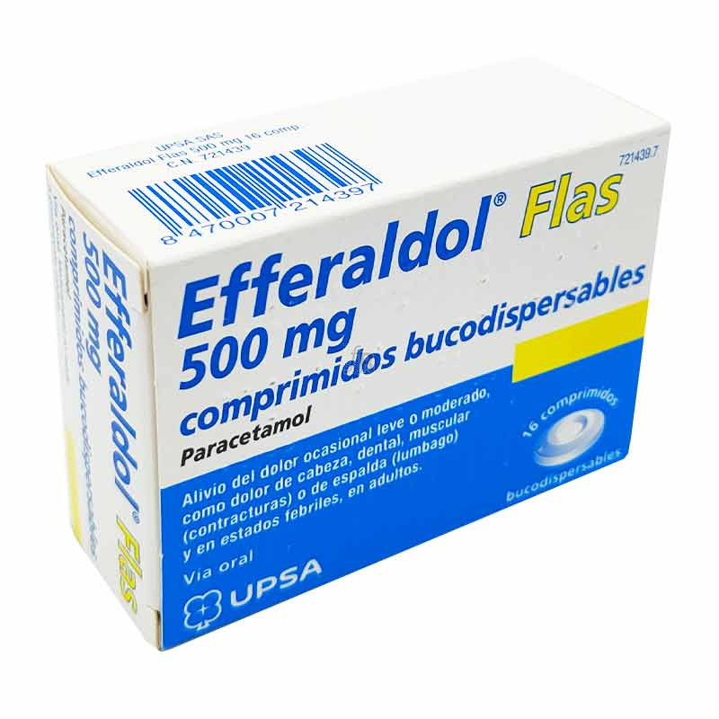 Efferaldol Flas 500 Mg 16 Comprimidos Bucodispersables