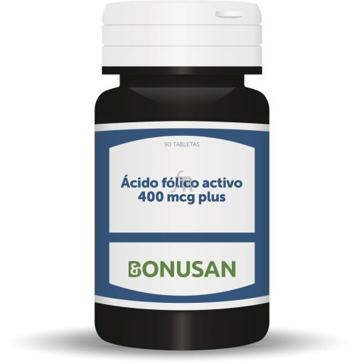 Acido Folico Activo 400Mcg. Plus 90 Comp. - Bonusan