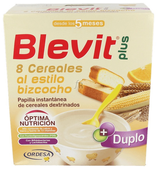 Blevit Plus Duplo 8Cereales+Bizcocho+Naranja 600Gr - Blevit