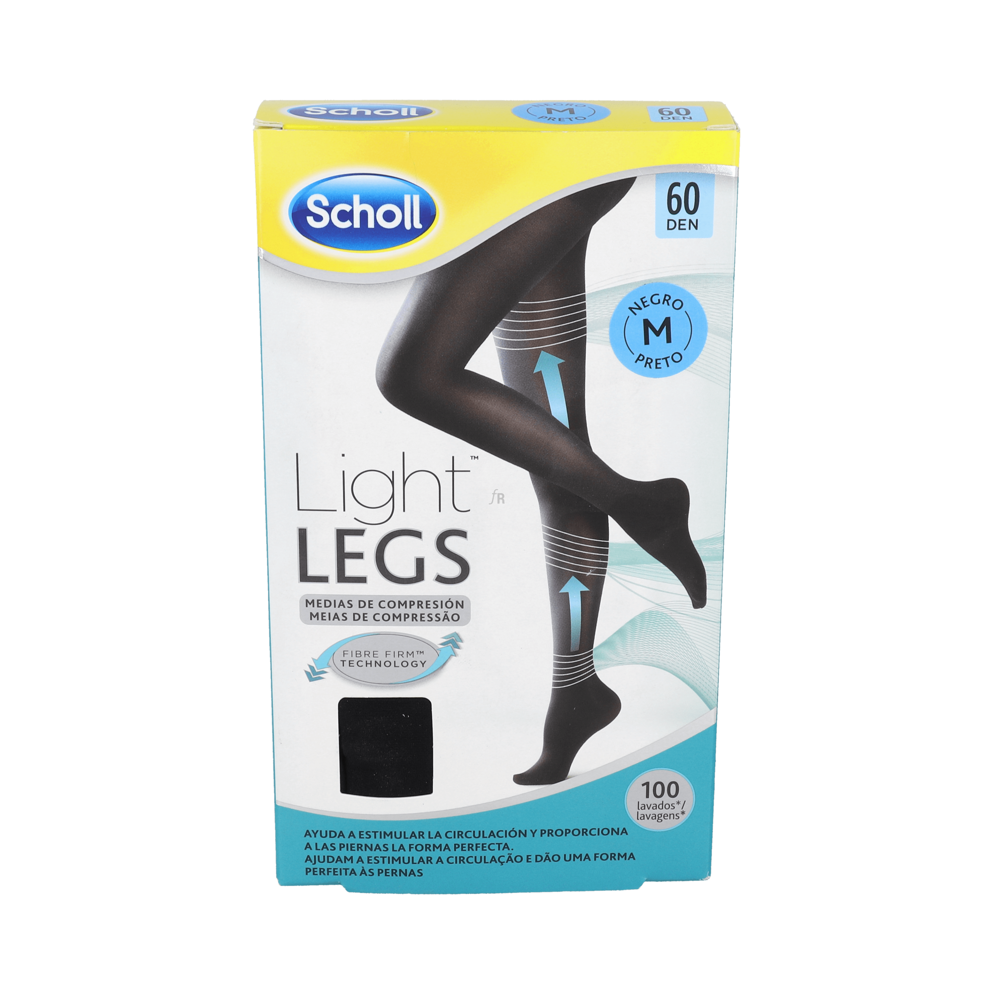 Panty Scholl Light Legs 60 Den Negro M