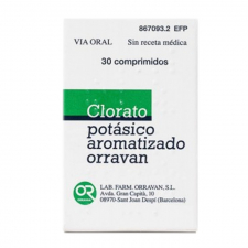 Clorato Potasico Aromatizado Orravan (30 Comprimidos Para Chupar) - Orravan