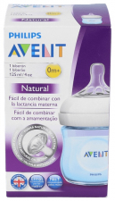 Avent Biberón Natural Recién Nacidos Azul 125 Ml 1 Unidad - Farmacia Ribera
