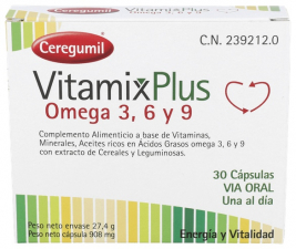Ceregumil Vitamix Plus 30 Cápsulas - Farmacia Ribera