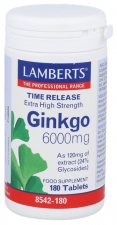Ginkgo 6000Mg 180 Tabletas Lamberts - Lamberts
